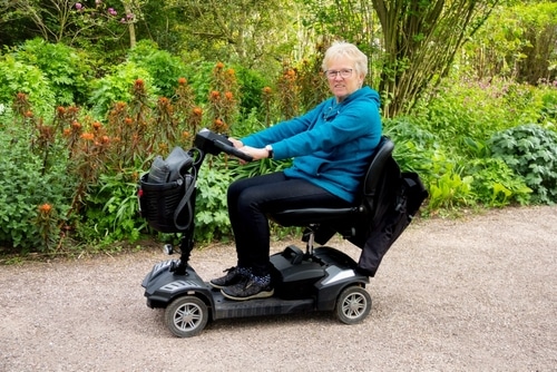 An Australian woman gets ready for the Guinness World Record scooter record attempt