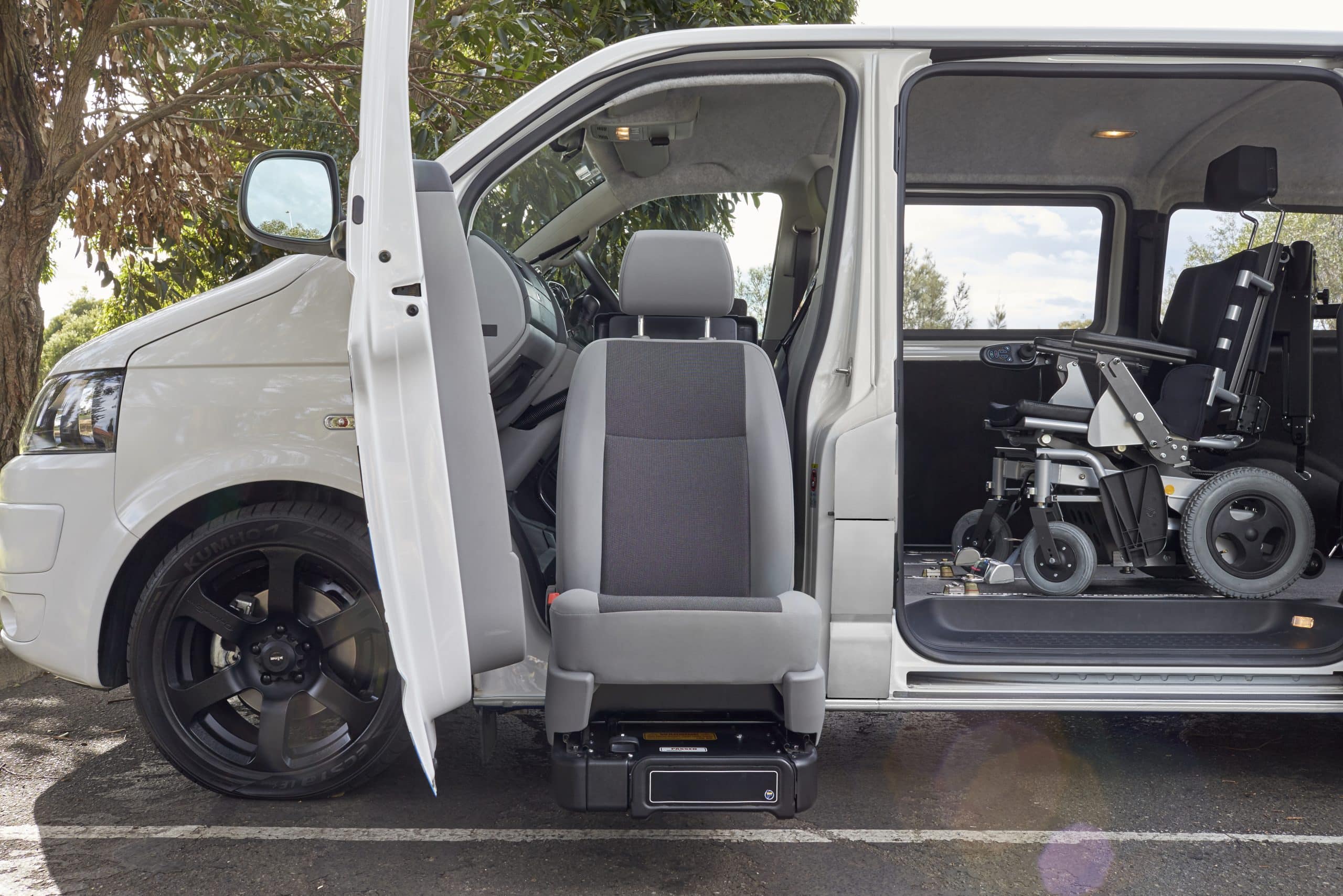wheelchair swivel seat makes up part of the value of a disability converted car