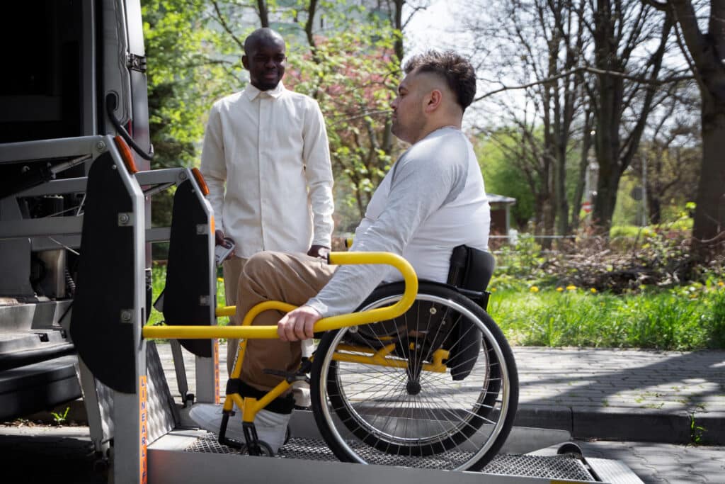 A driver trained occupational therapist can help assess your ability to transfer from your wheelchair and the kind of equipment needed to do so safely. Image by Freepik.