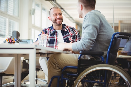 this man is a good NDIS support coordinator helping his client