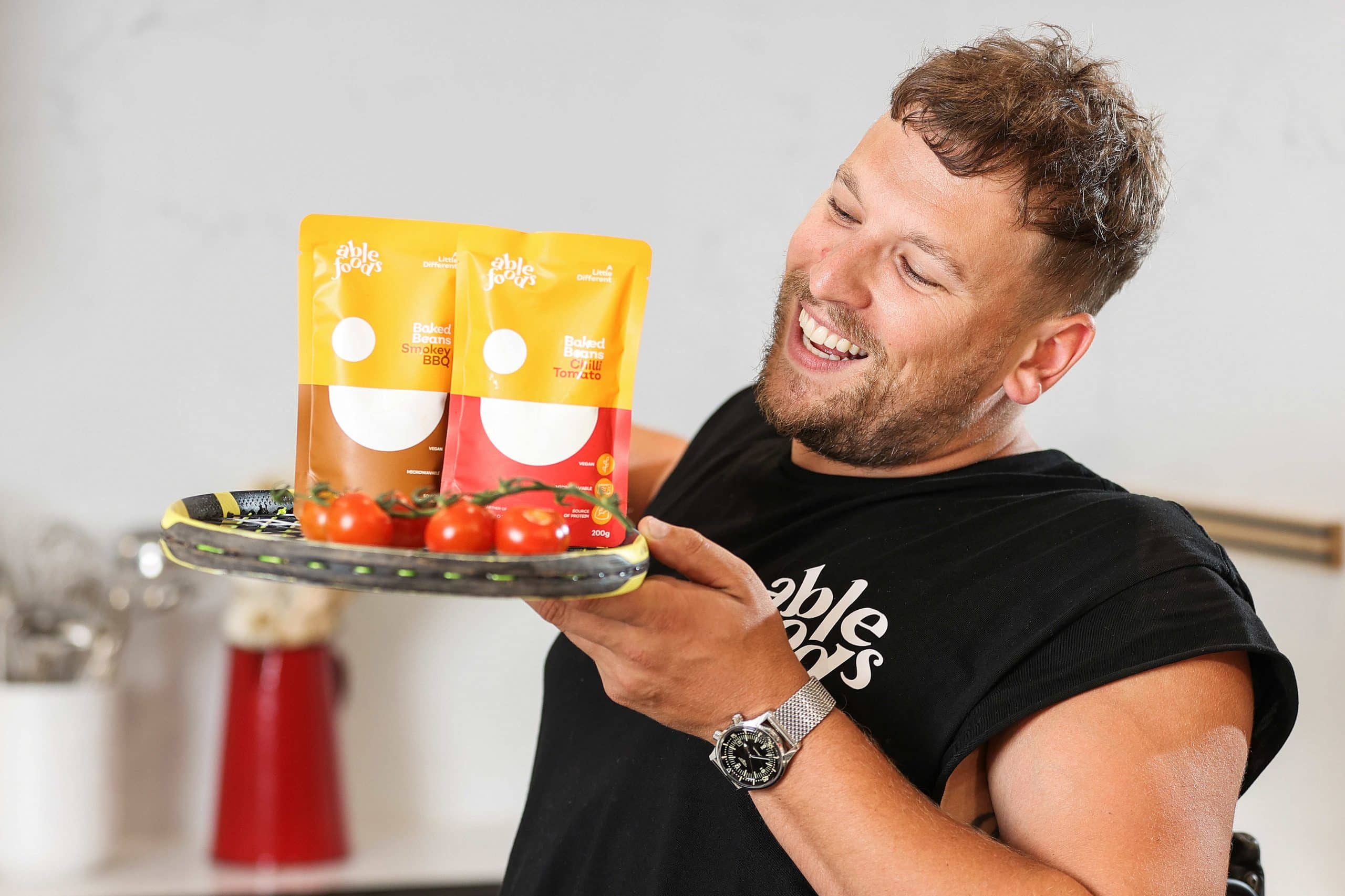 Dylan Alcott serves up healthy tasty meals from Able Foods.