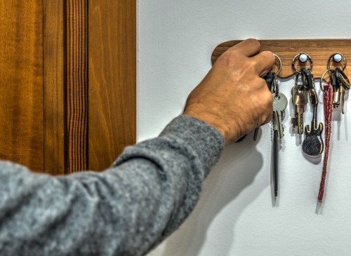 hanging keys close to the door like this doesnt help to prevent car theft