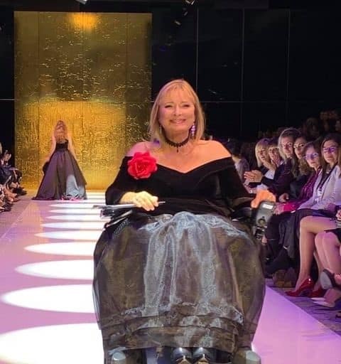 Carol showcases her adaptive clothing at Mercedes-Benz Fashion Festival.