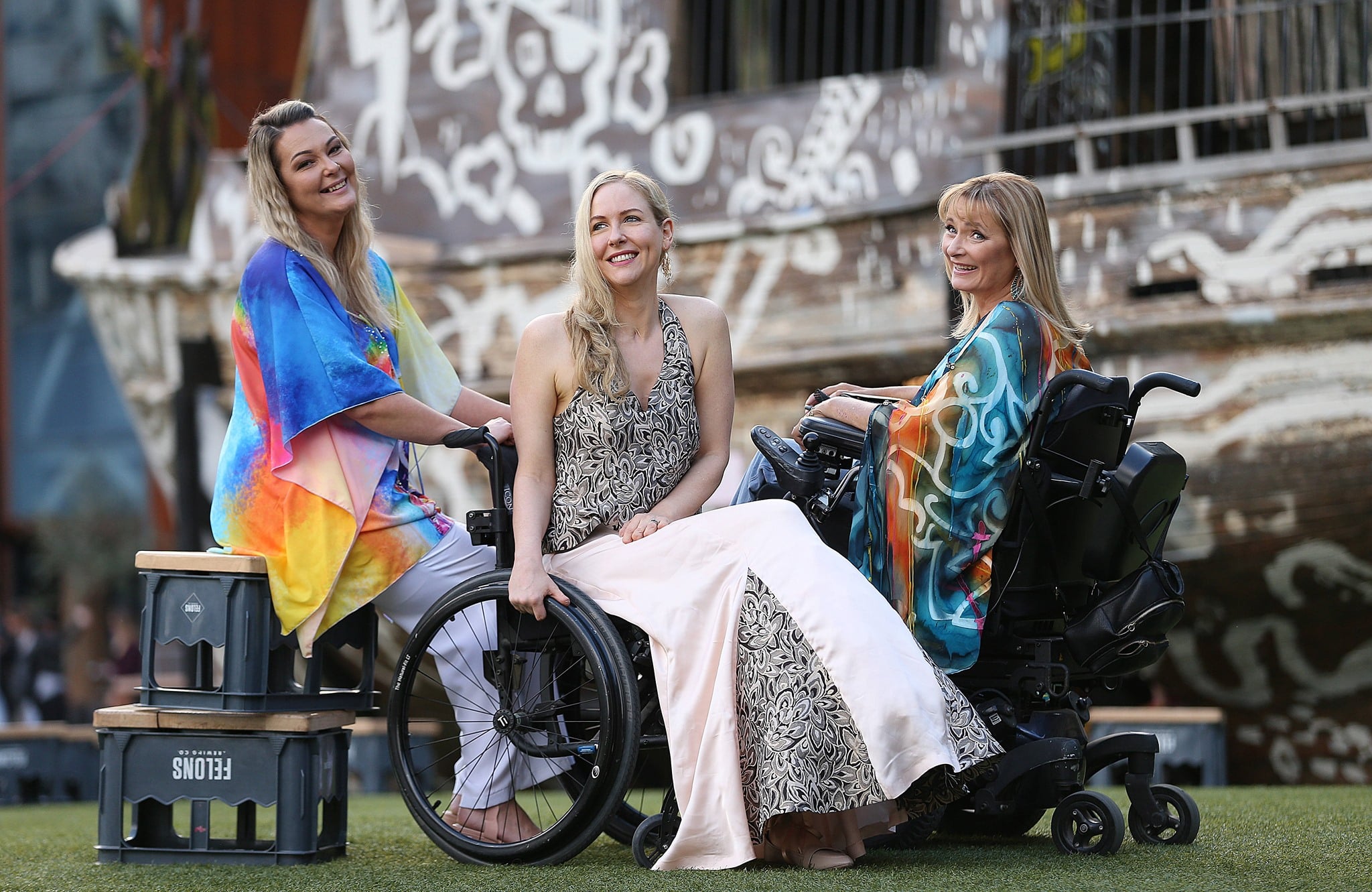 Carol showcases her quadriplegic clothing designs.