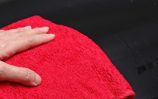 This microfiber cloth can safely clean mobility scooters.