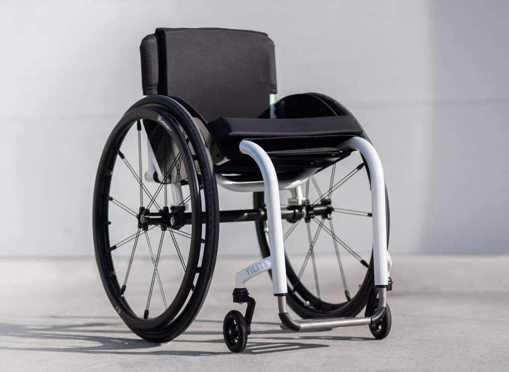 empty manual wheelchair in room. Leaving a wheelchair alone like this increases the chance of it being stolen