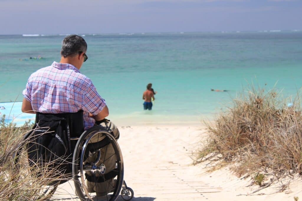 If you’re looking to go to the beach, you might need to hire a beach wheelchair. These have tyres which are suitable for sand, and some of them even float.