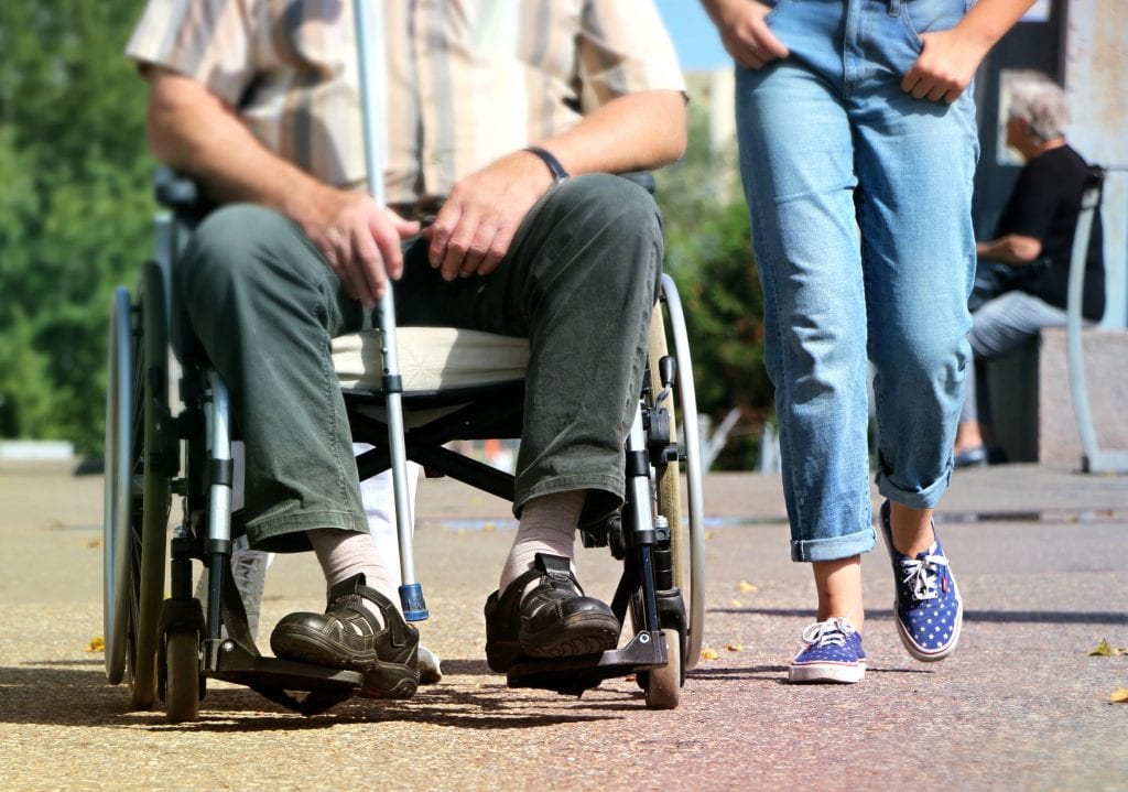 Parkinson's Disease can ;ead to a wheelchair like it has for this man