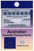 Why are disability parking permits different to this NSWACT one