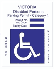 Why are disability parking permits different to this category 1 blue version