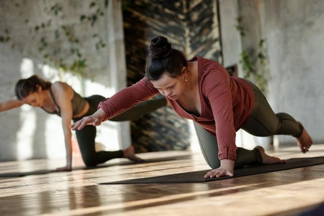 community recreation comes in lots of different forms, like this yoga class