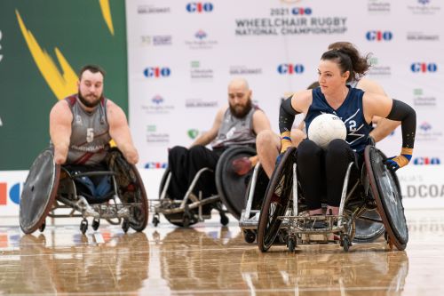 men and women play on the same wheelchair rugby teams