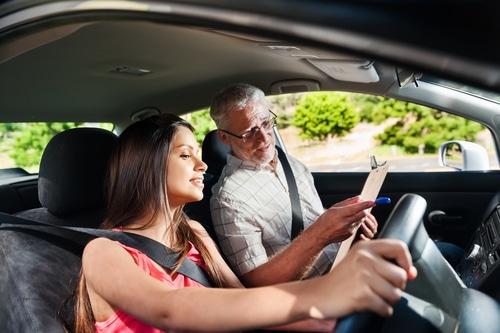 Woman gets lessons with modified car controls