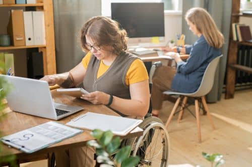 A women Google's info on a disability driving assessment