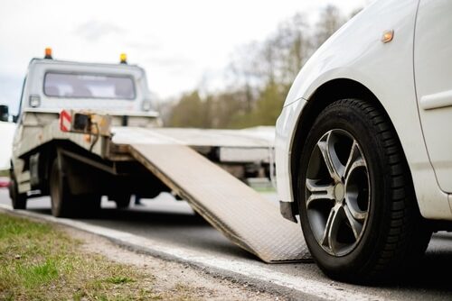 an insured vehicle is towed