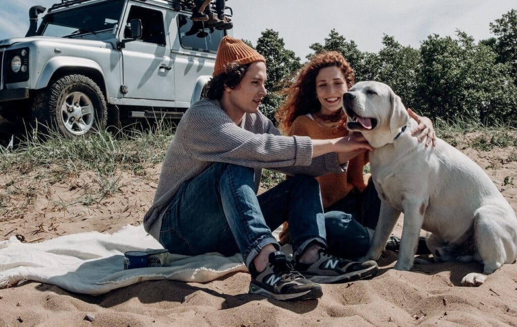A psychiatric dog helps their owner cope during flashbacks