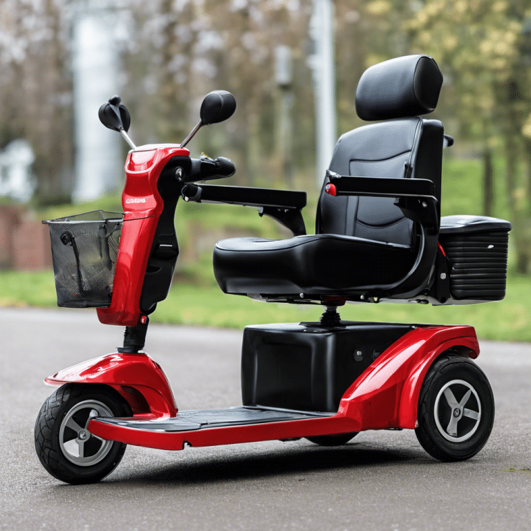 A red scooter with a black seat and basket is not eligible for government funding under Essential Medical Equipment Payment in Australia.